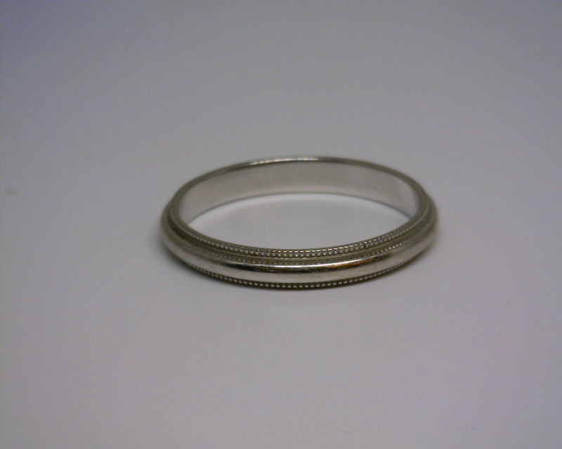 14K WHITE GOLD 3MM MILLIGRAIN