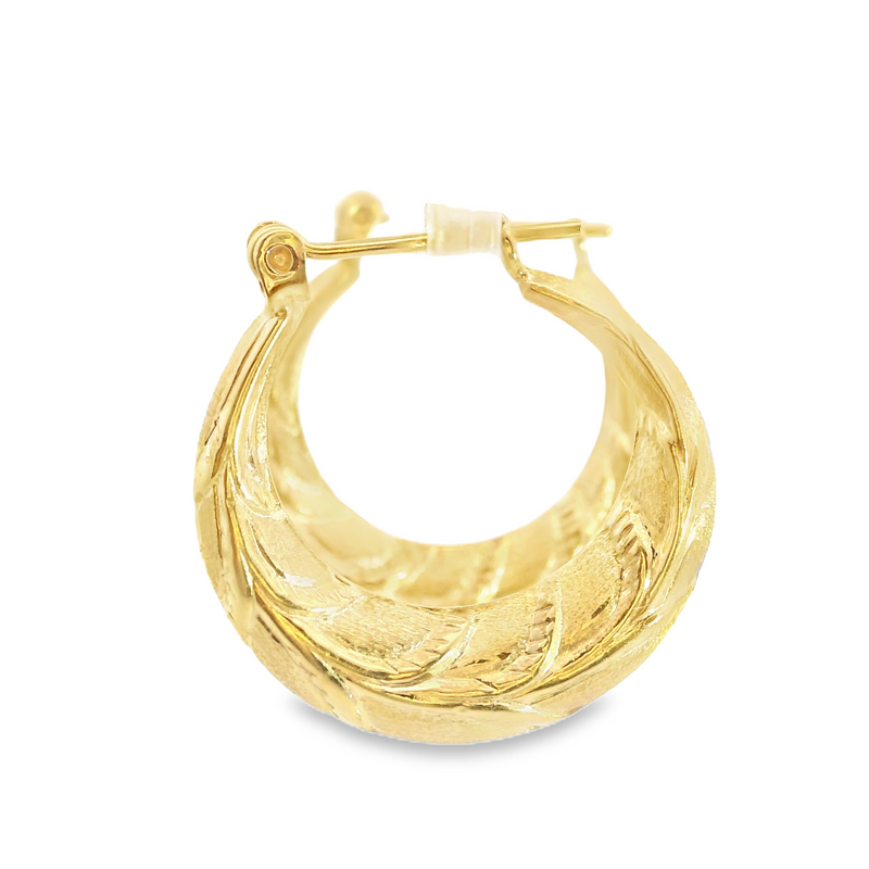14K YG Hoop Earings
