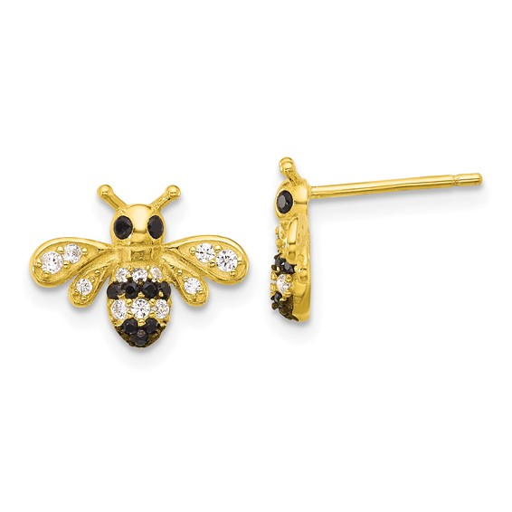 SS Gold Plated Bee Earrings
