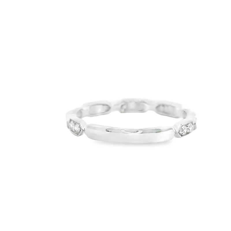 14K WG Stackable Diamond Band 0.24 ct tw