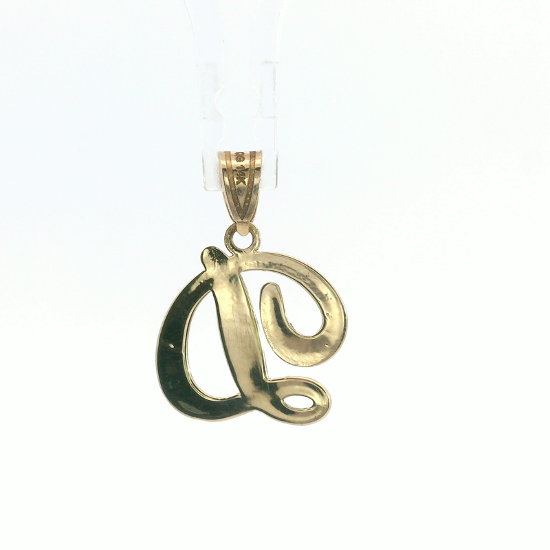 14K YG Initial D Charm