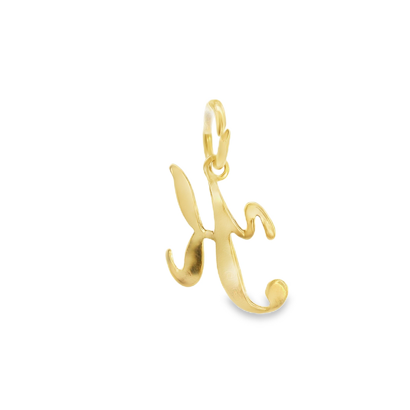 14K YG Initial "K" Charm