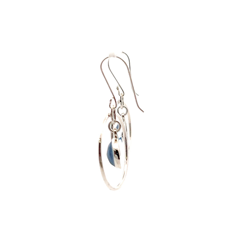Sterling Silver Beach Glass Earrings
