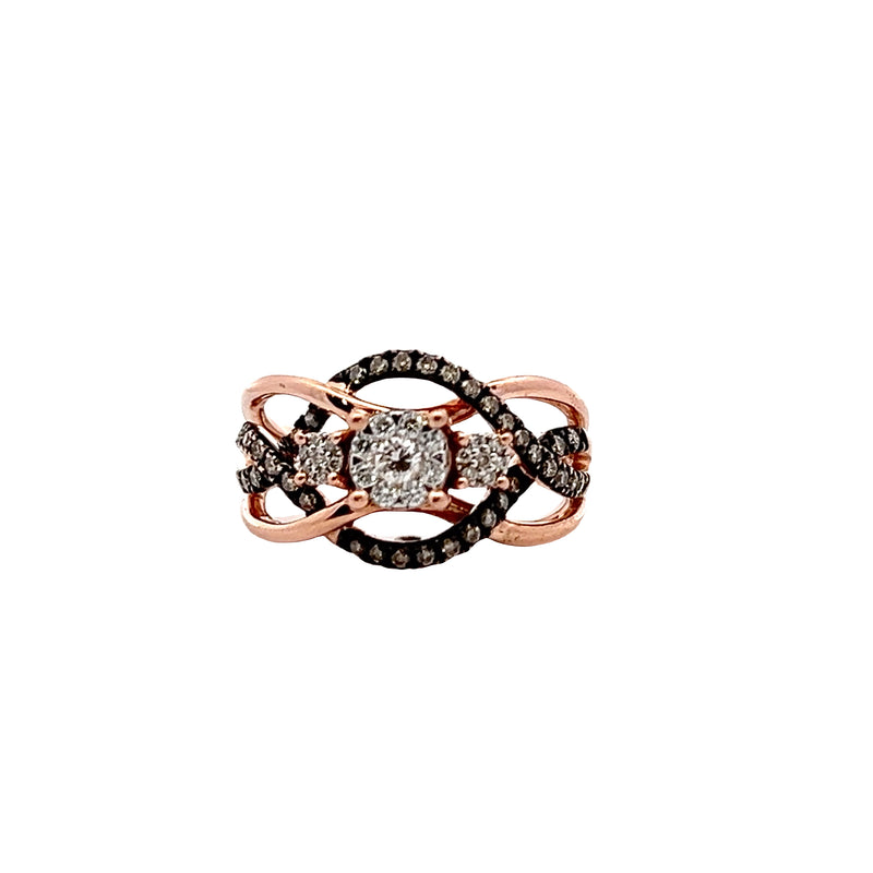 Levian14K RG Diamond Ring