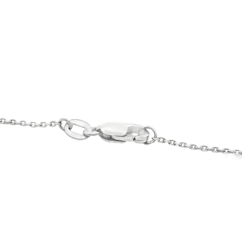 14K WG Diamond Cut Cable Chain 18"