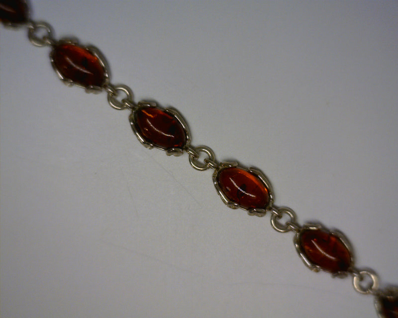 STERLING SILVER AMBER BRACELET