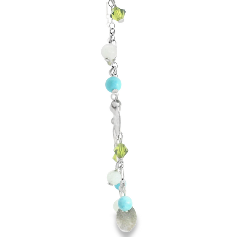 Sterling Silver Gemstone Necklace 16-18" Adjustable