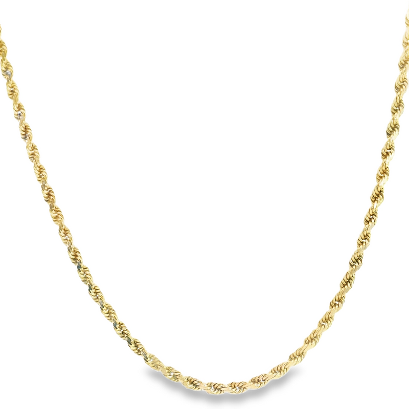 14K YG Solid Rope Chain