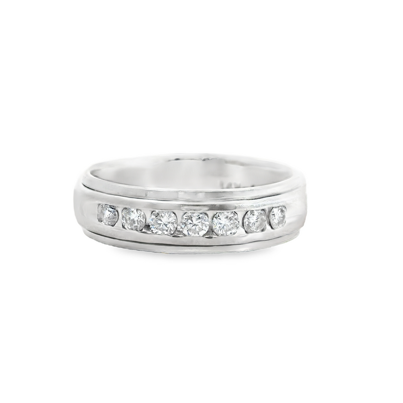 14K WG Diamond Wedding Band