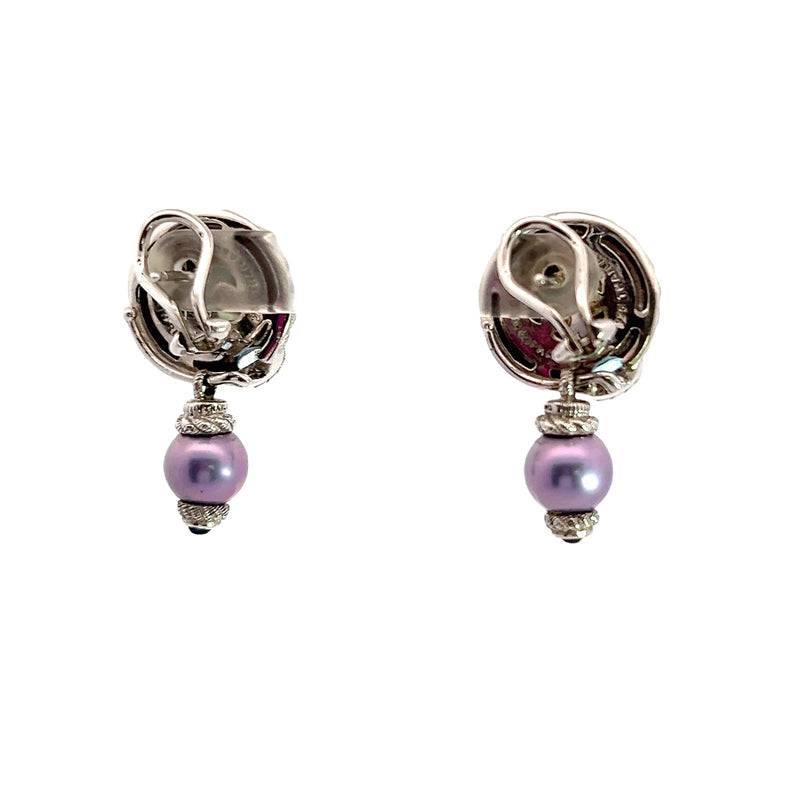 Judith Ripka Sterling Silver Pearl Earrings