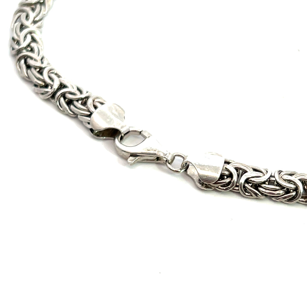 Sterling Silver Byzantine Style Bracelet 8"