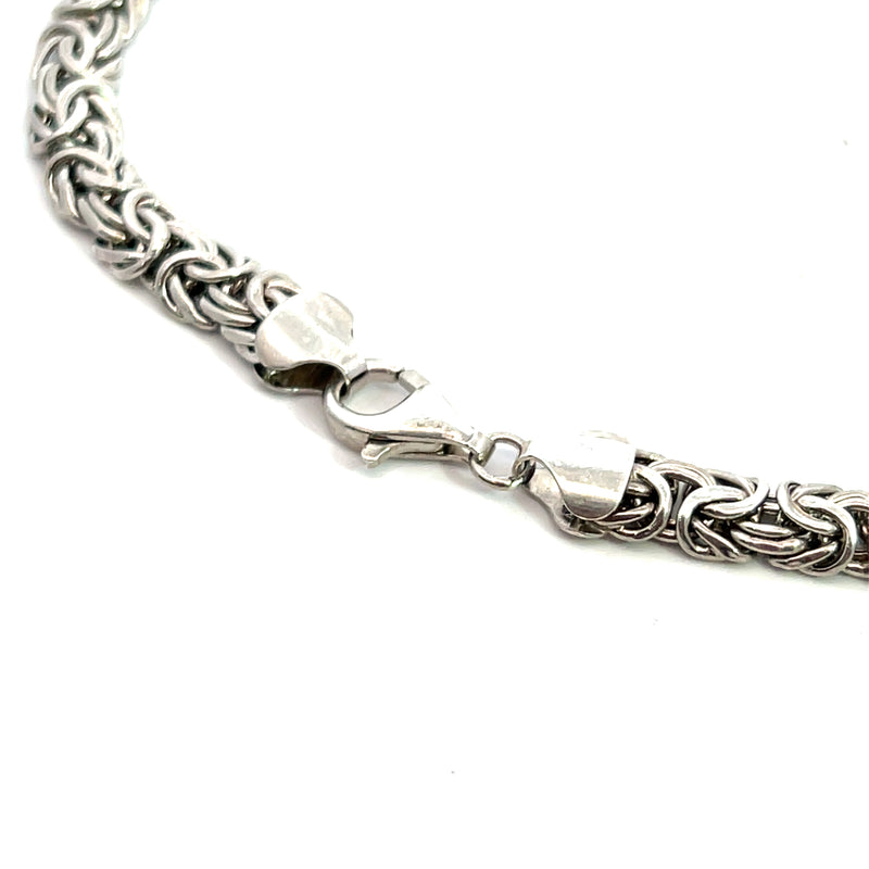 Sterling Silver Byzantine Style Bracelet 8"