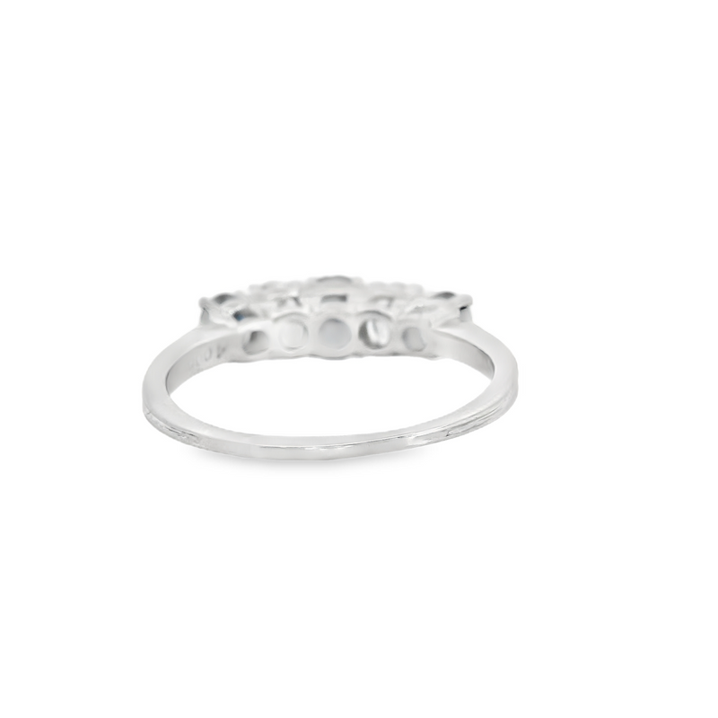 Platinum Sapphire & Diamond Band