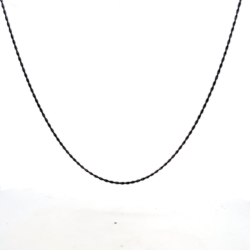Black Plated Stainless Steel Rope Chain