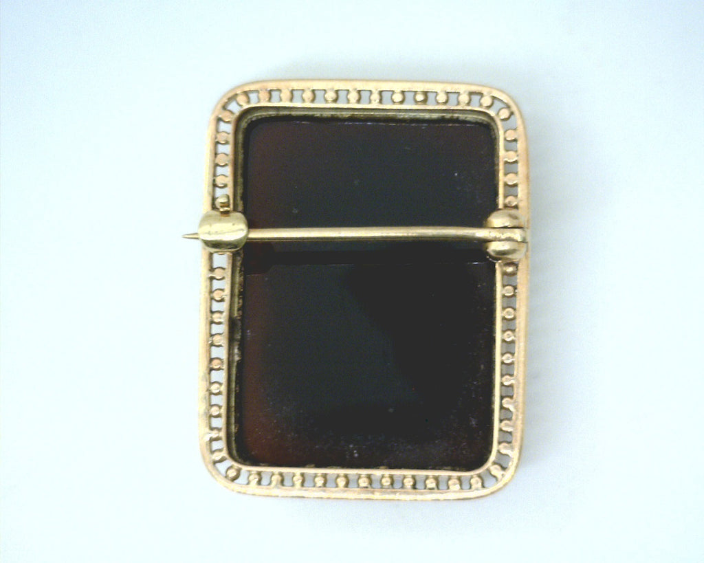 14K YG CAMELIAN CAMEO