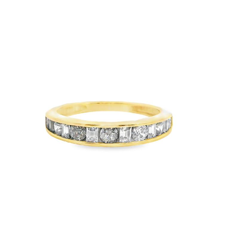 14K YG CZ Band
