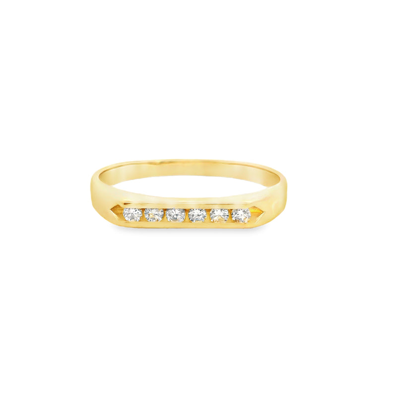 14K YG Channel Set Diamond Band