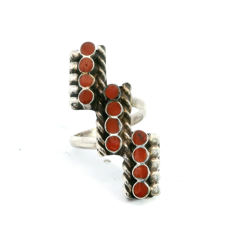 Sterling Silver Red Turquoise Ring