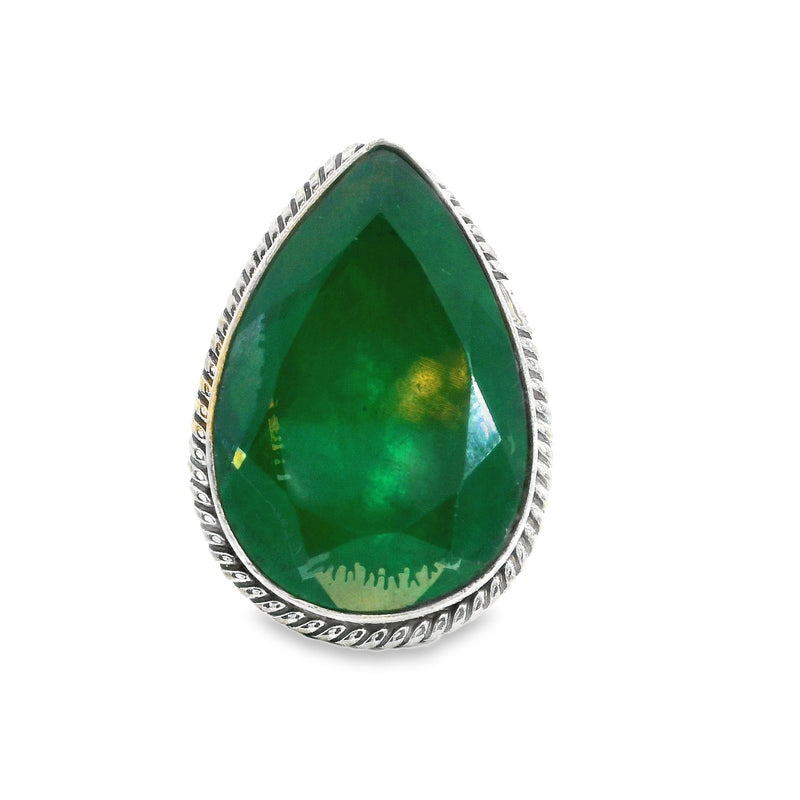 Sterling Silver Emerald Ring