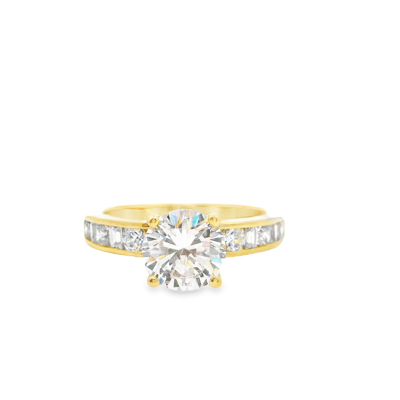14K YG CZ Ring Size 5