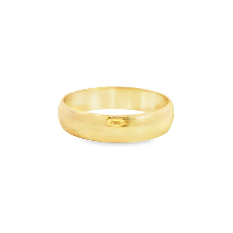 14K YG Domed Band