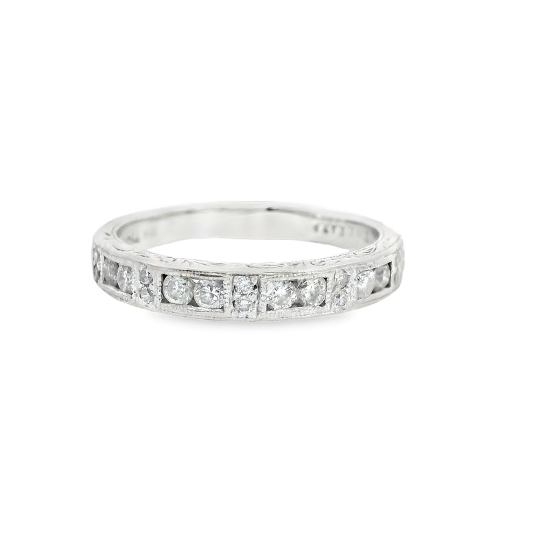 18K WG Kirk Kara Diamond Wedding Band