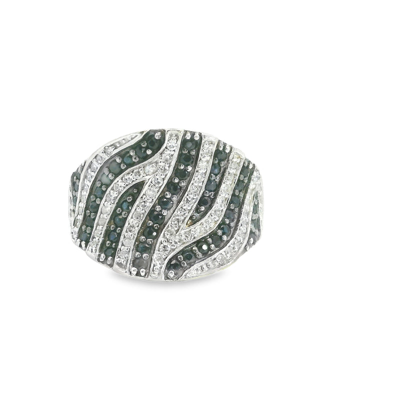 14K WG Sapphire & Diamond Ring
