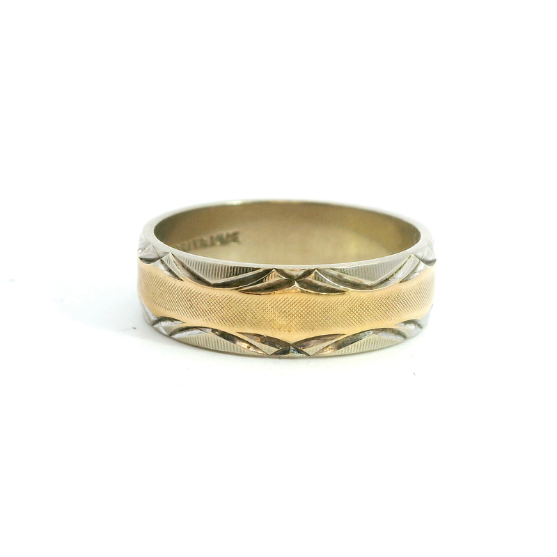 14K Two Tone Band