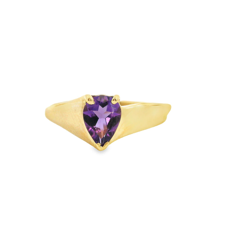14K YG Amethyst Ring