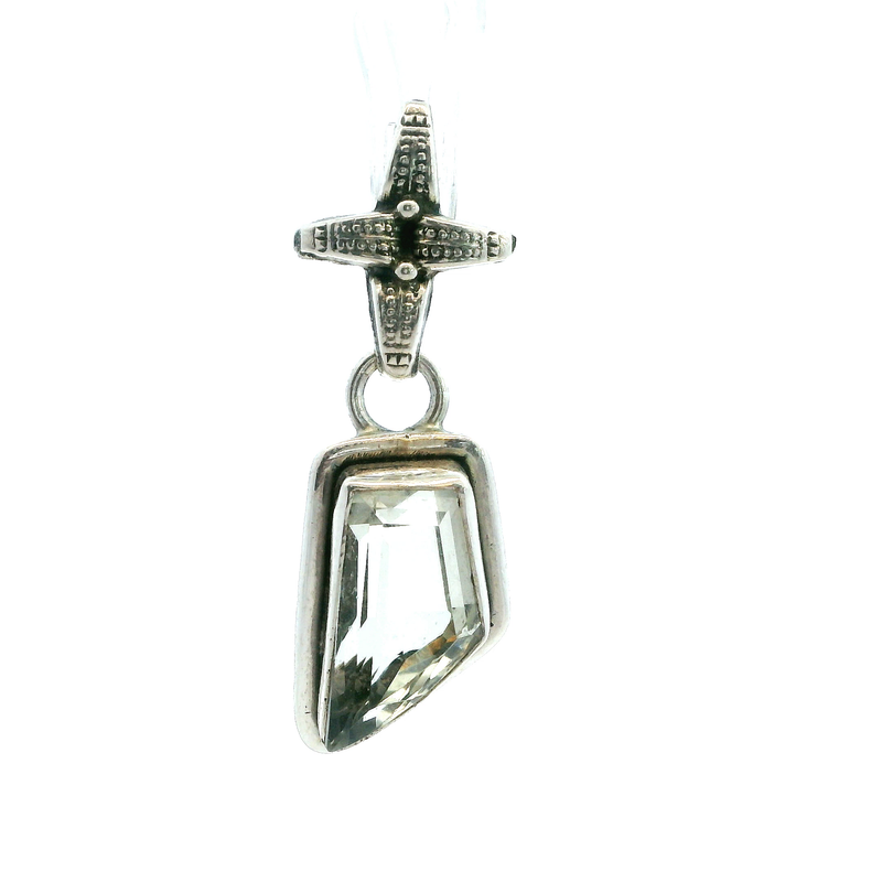 Sterling Silver Prasiolite Pendant