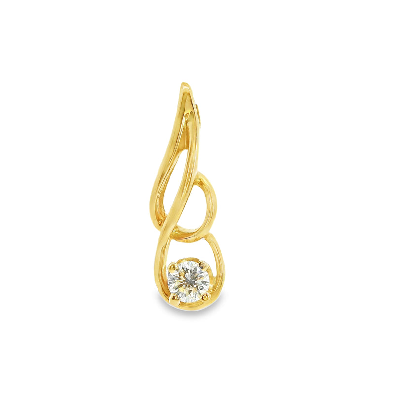 14K YG Diamond Pendant