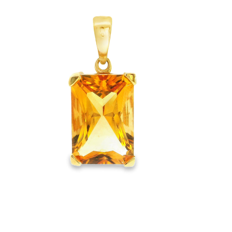 14K YG Citrine Pendant