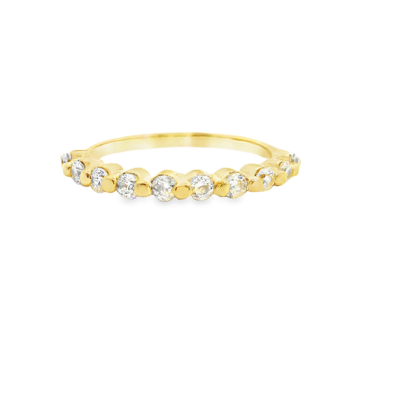 14K YG CZ Band
