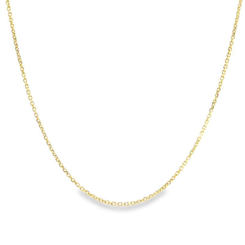 14K YG Diamond Cut Cable Chain