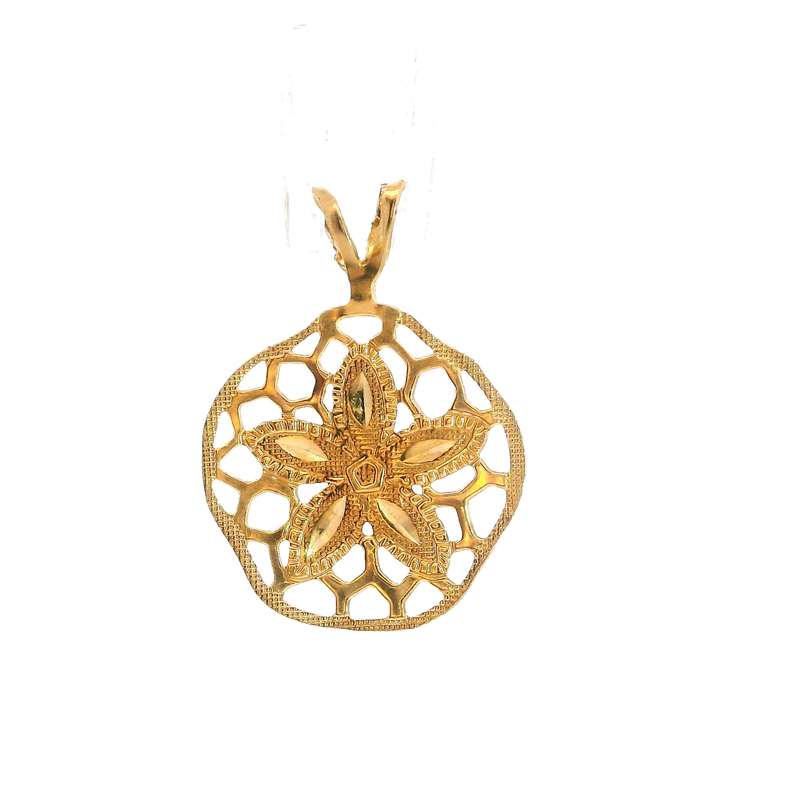 14K YG Sanddollar Charm