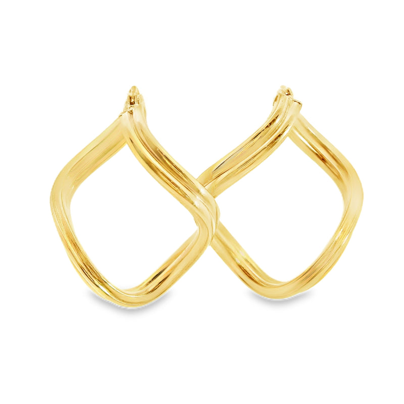 14K YG Twisted Hoop Earrings