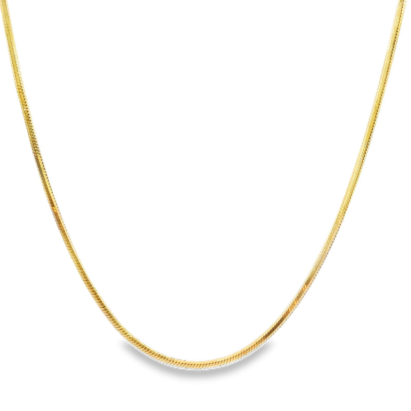 14K YG Mirrored Snake Chain 16