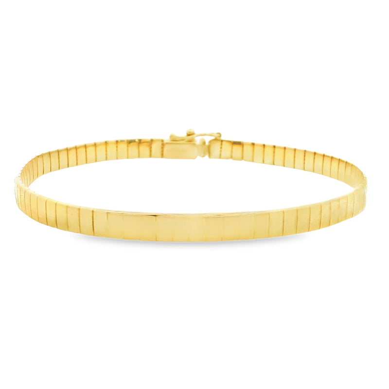 14K YG Mirror Box Omega Bracelet