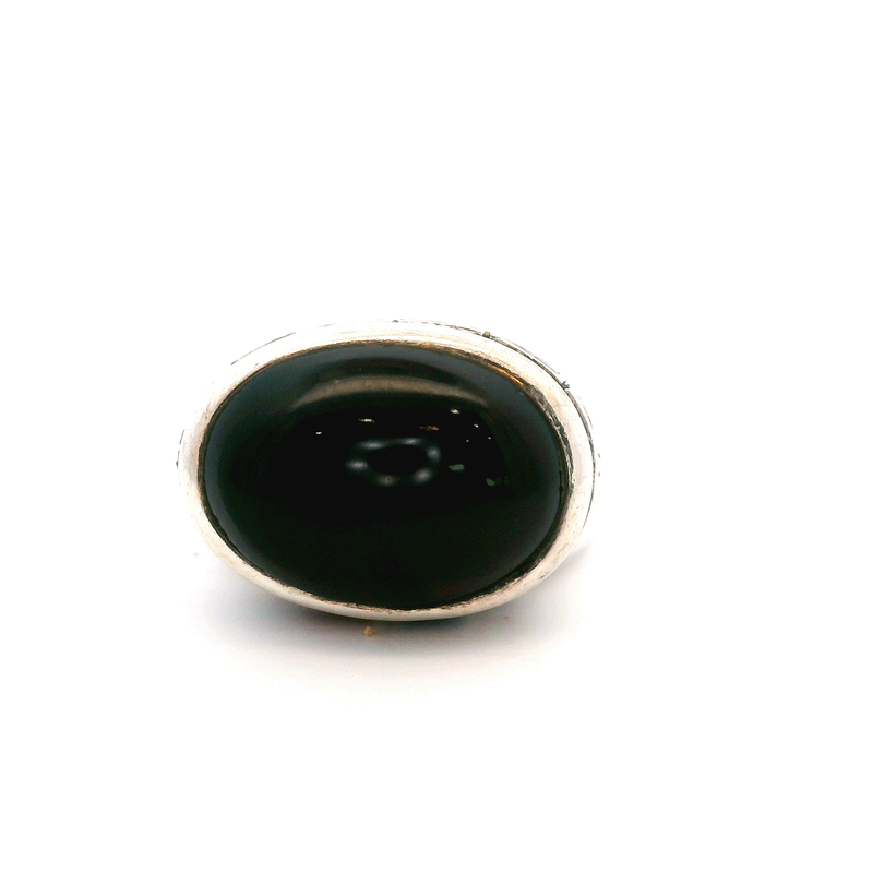 Sterling Silver Onyx & Gemstone Ring
