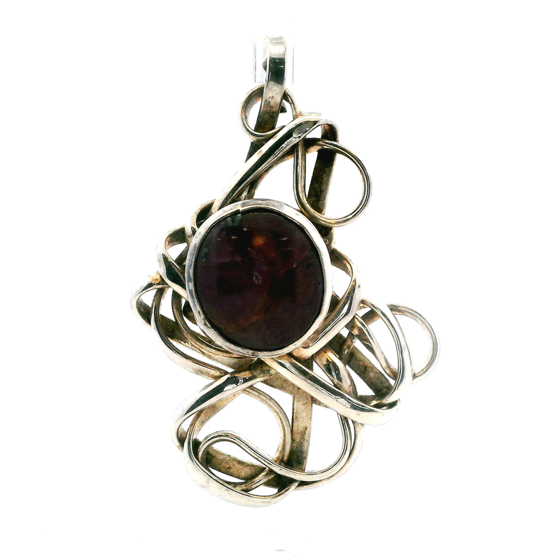 Sterling Silver Ruby Star Pendant