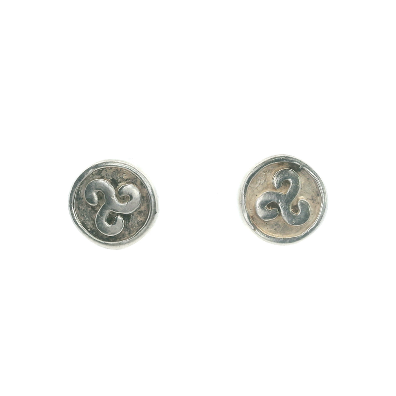 Sterling Silver Triskelion Stud Earrings