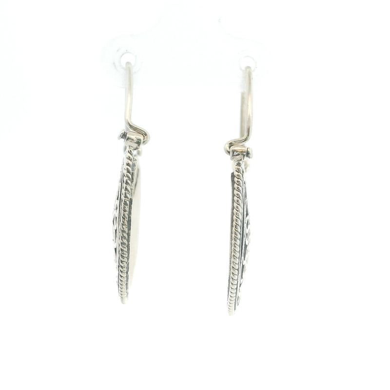 Sterling Silver Filigree Hoop Style Earrings