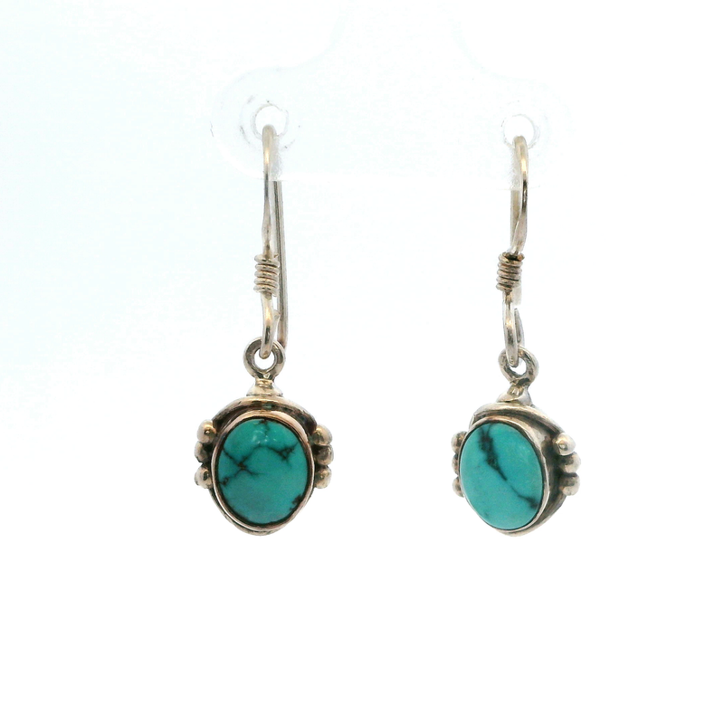 Sterling Silver Turquoise Drop Earrings