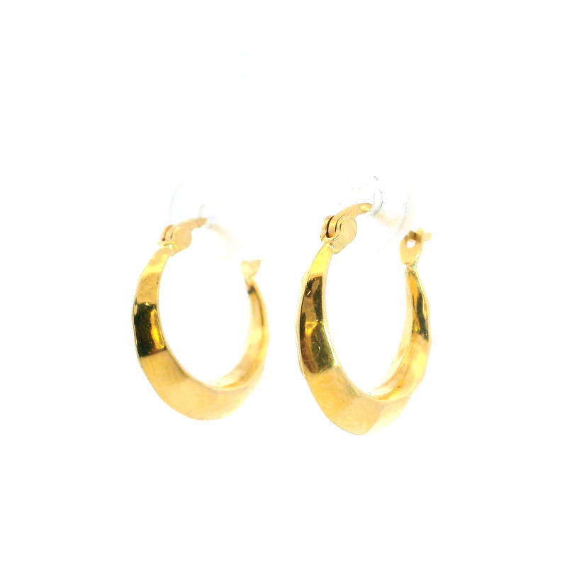 Sterling Silver Gold Plated Hoop Earrings