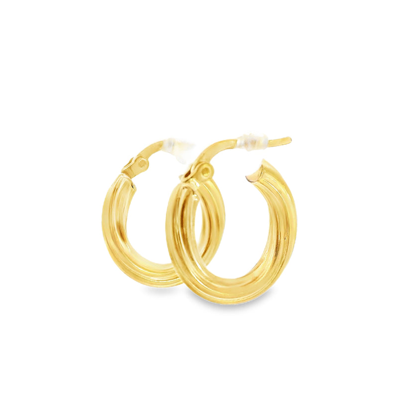18K YG Twisted Hoop Earrings