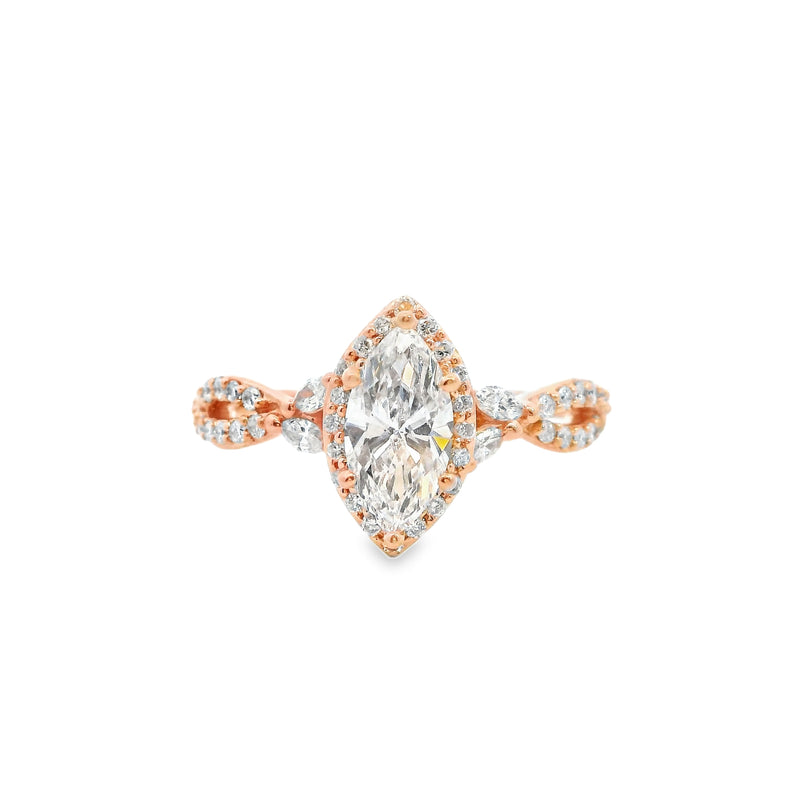 14K RG Lab Grown Diamond Ring
