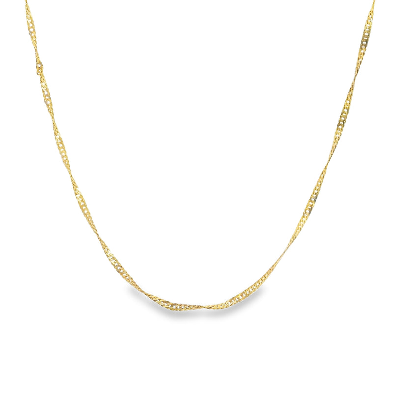 14K YG Singapore Style Chain 22