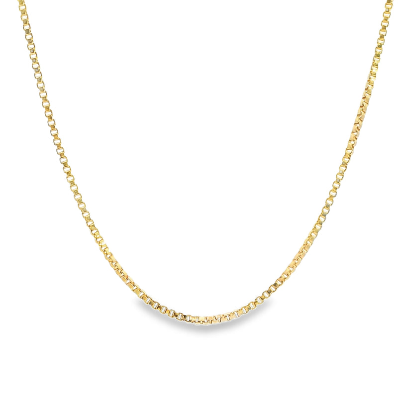 18K YG Box Chain 19