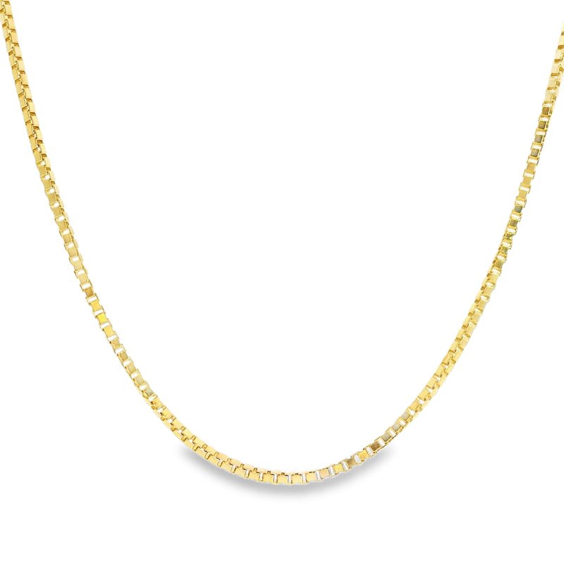 14K YG Box Chain 18