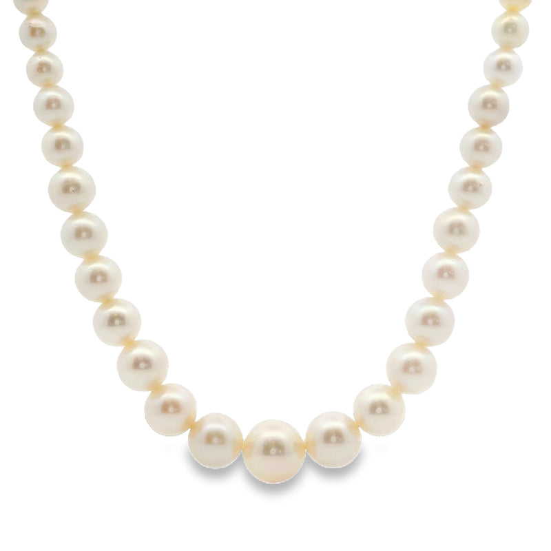 10K WG Graduated Freshwater Pearl Necklace 17